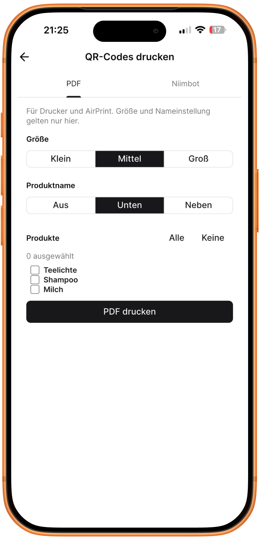 maximar QR-Codes drucken